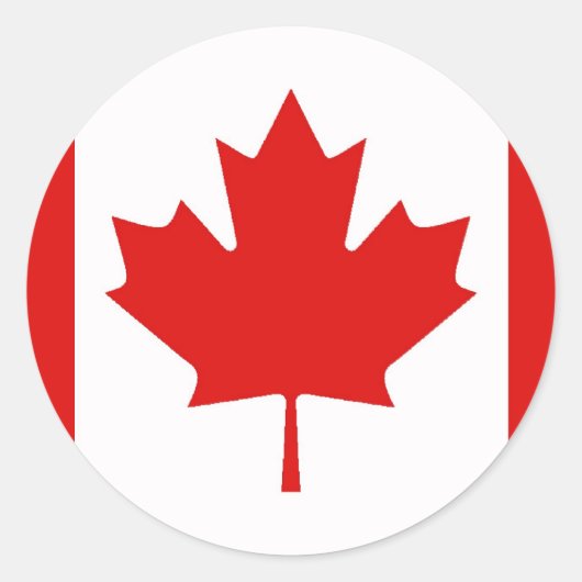 De Maple Leaf-vlag van Canada Ronde Sticker (Voorkant)