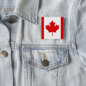 De Maple Leaf-vlag van Canada Vierkante Button 5,1 Cm (In situ)