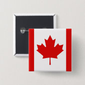 De Maple Leaf-vlag van Canada Vierkante Button 5,1 Cm (Voorkant /achterkant)