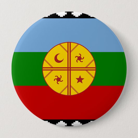 de Mapuches, Chili Ronde Button 4,0 Cm (Voorkant)