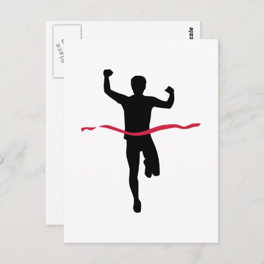 De marathonwinnares spelen briefkaart (Voorkant / Achterkant)