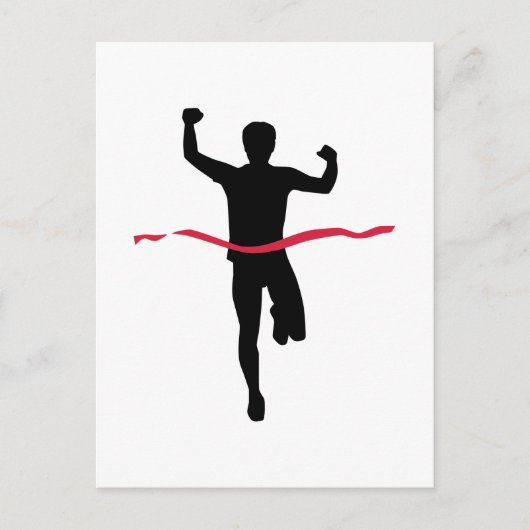 De marathonwinnares spelen briefkaart (Voorkant)