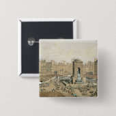 De Marche aux Innocents Vierkante Button 5,1 Cm (Voorkant /achterkant)