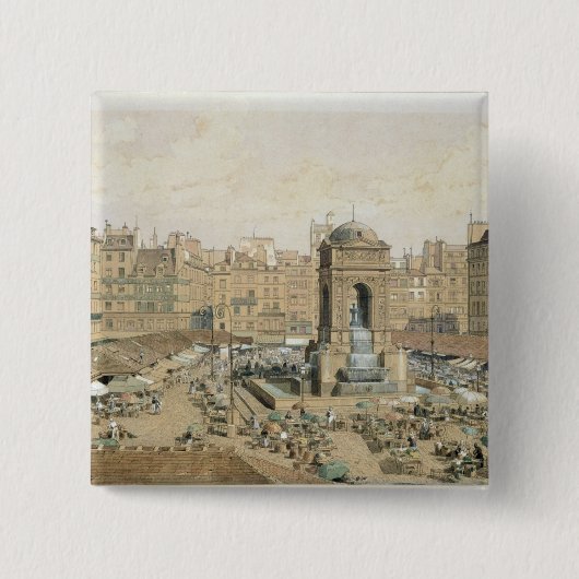 De Marche aux Innocents Vierkante Button 5,1 Cm (Voorkant)