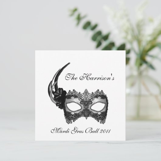 "De mardi Gras Ball 2011 van ____" Kaart (Staand voorkant)