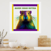 De Mardi Gras Nutria Poster (Keuken)
