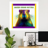De Mardi Gras Nutria Poster (Thuiskantoor)