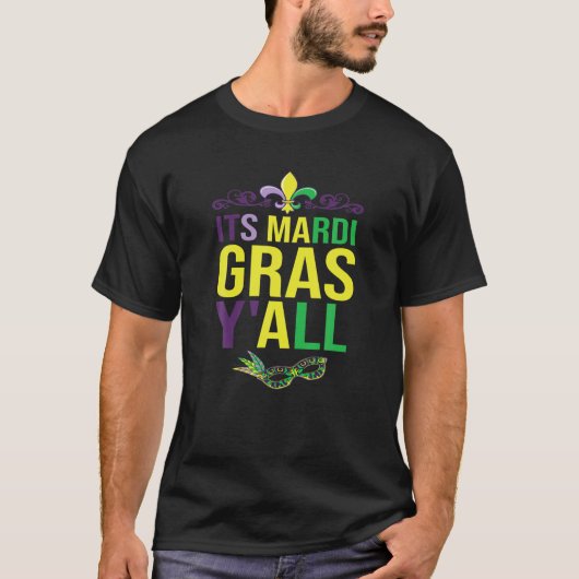 De Mardi Gras Yall Party T-shirt Mardi Gras Party  (Voorkant)