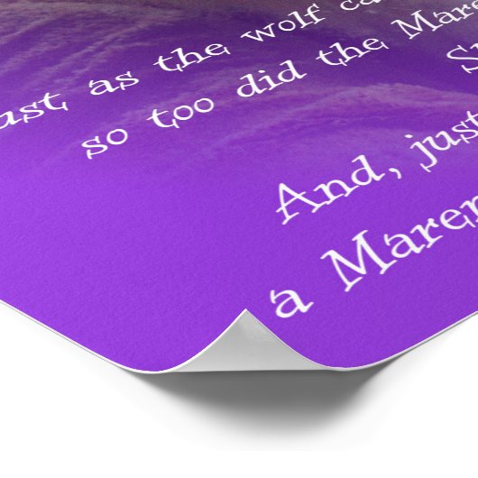 De Maremma en de wolf Poster (Hoek)