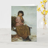 De maretak Gatherer, 1894 Kaart (Gele Bloem)