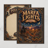 De Marfa Lights Texas Popcut Legends Briefkaart (Voorkant / Achterkant)