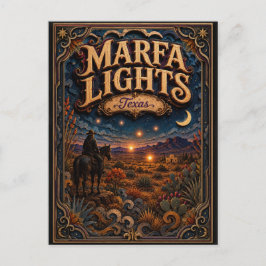 De Marfa Lights Texas Popcut Legends Briefkaart
