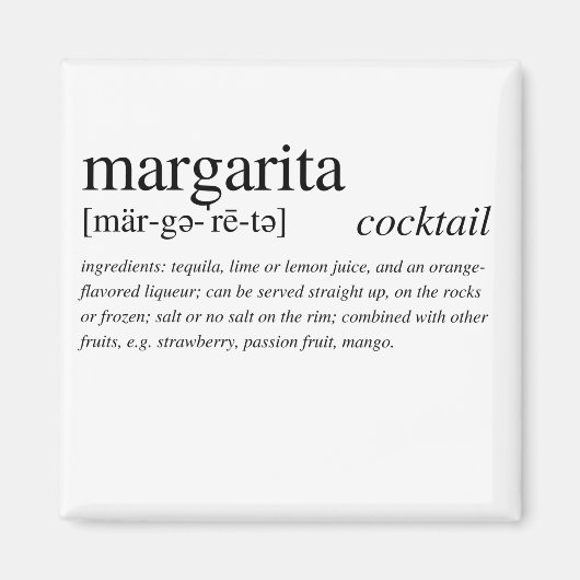 De Margarita - de perfecte tequila cocktail Magneet (Voorkant)