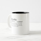 De Margarita - de perfecte tequila cocktail Tweekleurige Koffiemok (Voorkant links)