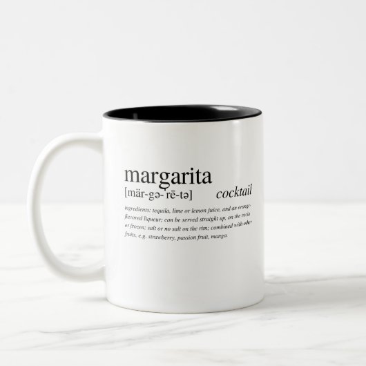 De Margarita - de perfecte tequila cocktail Tweekleurige Koffiemok (Links)