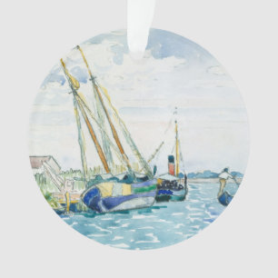 De mariene Boten van de Scène dichtbij Venetië Ornament