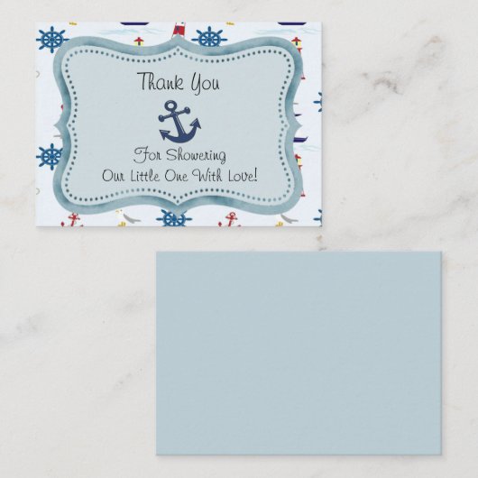 De mariene stijl bedankkaart notitiekaartje (Voorkant / Achterkant)