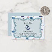 De mariene stijl bedankkaart notitiekaartje (Voorkant / Achterkant in situ)