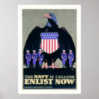 De marine belt - Enlist Now (US02291A) Poster