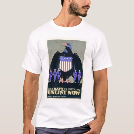 De marine belt - Enlist Now (US02291A) T-shirt (Voorkant)