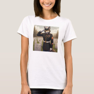 De Marine Corps Wolf salueren T-shirt