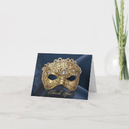 De marine en het Gouden Huwelijk van de Maskerade Bedankkaart