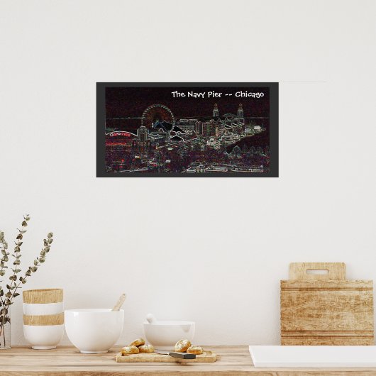 De marine pier - Chicago Poster (Keuken)