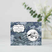 De marine van de USN sparen de Datum & Ring Aankondigingskaart (Staand voorkant)