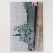 De marine verscheept toeristische trekpleisters op legpuzzel (Verticaal)