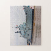 De marine verscheept toeristische trekpleisters op legpuzzel (Verticaal)