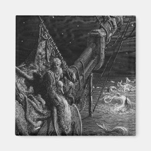 De Mariner kijkt naar de serpenten in de oceaan Magneet