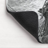 De mariner omhoog de mast tijdens een storm muismat (Hoek)