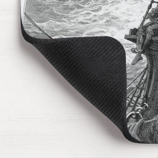 De mariner omhoog de mast tijdens een storm muismat (Hoek)