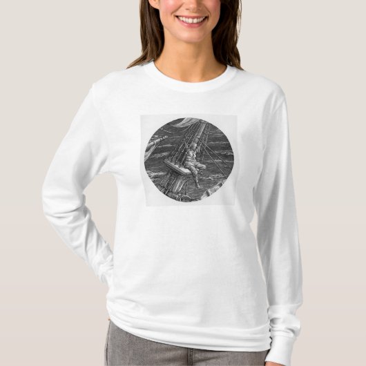 De marinier in de poep van het schip t-shirt (Voorkant)