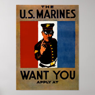De mariniers willen je. poster