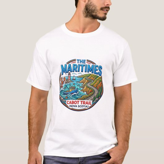 DE MARITIEME CABOT TRAIL NOVA SCOTIA T-SHIRT (Voorkant)