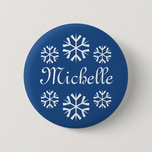 De markeringsknopen van de naam voor bedrijf kerst ronde button 5,7 cm (Voorkant)