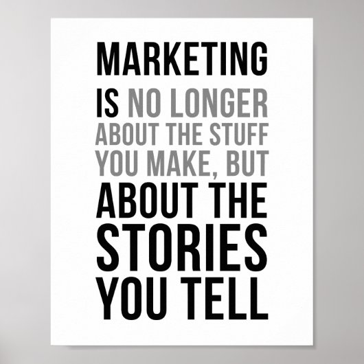 De marketing is niet meer over het materiaal u maa poster (Voorkant)