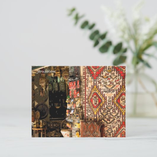 De markt briefkaart (Staand voorkant)