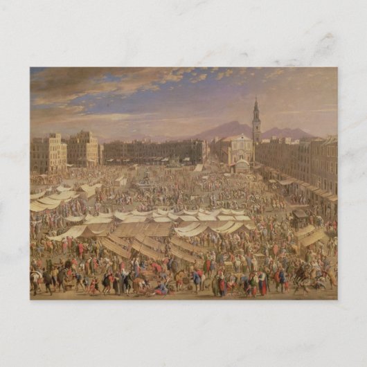 De markt in Napels Briefkaart (Voorkant)