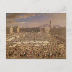 De markt in Napels Briefkaart