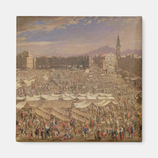 De markt in Napels Magneet (Voorkant)