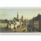 De Markt in Pirna door Bernardo Bellotto Sticker (Voorkant)