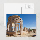 De markt, Leptis Magna, Al Khums District Briefkaart (Voorkant / Achterkant)