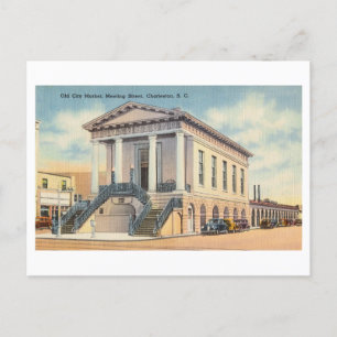 De markt van de oude stad in Charleston, South Car Briefkaart