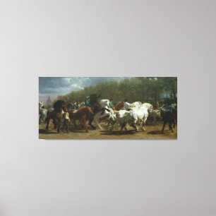 De "markt van het Paard" door Rosa Bonheur Canvas Afdruk