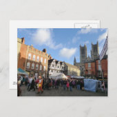 De Markt van Kerstmis van Lincoln Feestdagenkaart (Voorkant / Achterkant)