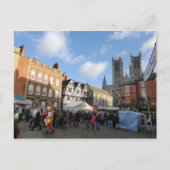 De Markt van Kerstmis van Lincoln Feestdagenkaart (Voorkant)