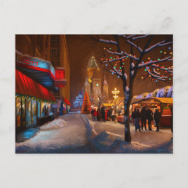 De Markt van Kerstmis van Timisoara Feestdagenkaart