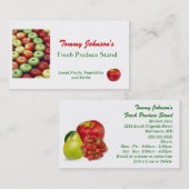 De markt voor verse groenten en fruit aanpassen visitekaartje (Voorkant / Achterkant)